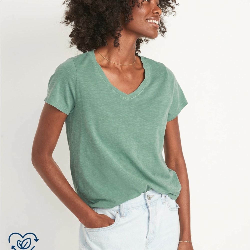 Short Sleeve V-Neck T-Shirt, XS